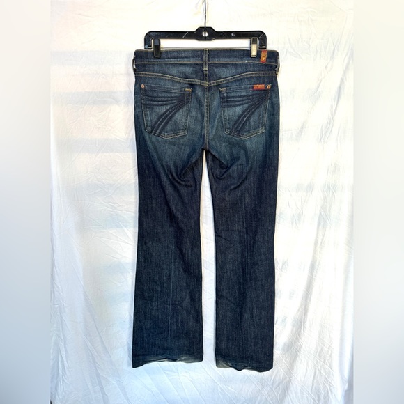 Seven 7 For All Mankind Dojo Flare Wide-Leg Jeans - Size 29 - Picture 6 of 11